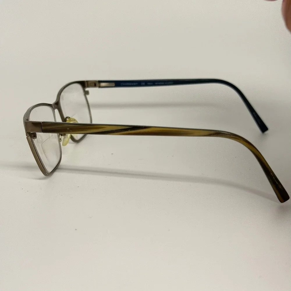 Charmant Titanium Eyeglass‎ Frames Bronze Blue Rectangle CH11426 55-17-140 BR